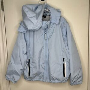 Vintage GAP KIDS Size 5-6 S Baby Blue Boy's Girl's Windbreaker Hooded Jacket Y2K